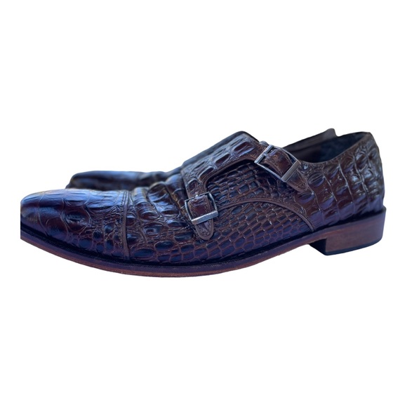 Stacy Adams Golato Men\'s Double Monk Strap Cap Toe Brown Leather Shoes Size 9M main image 9